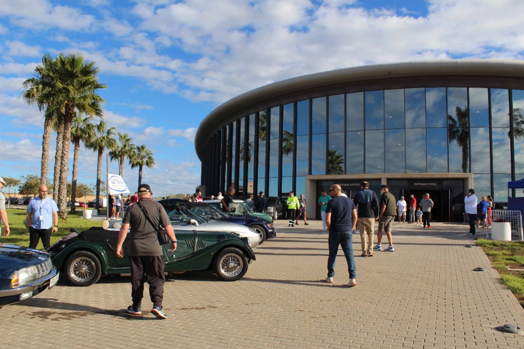 Classic Car Display at the International Auditorium Entrance