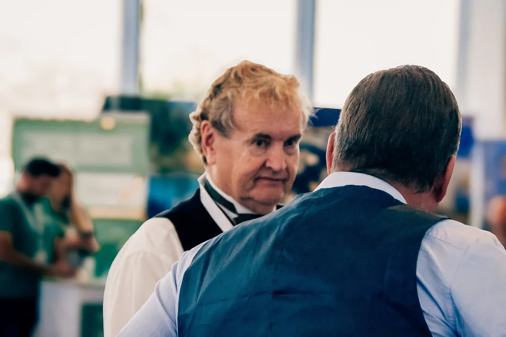 Business executives networking and discussing commercial opportunities at Expo Torrevieja